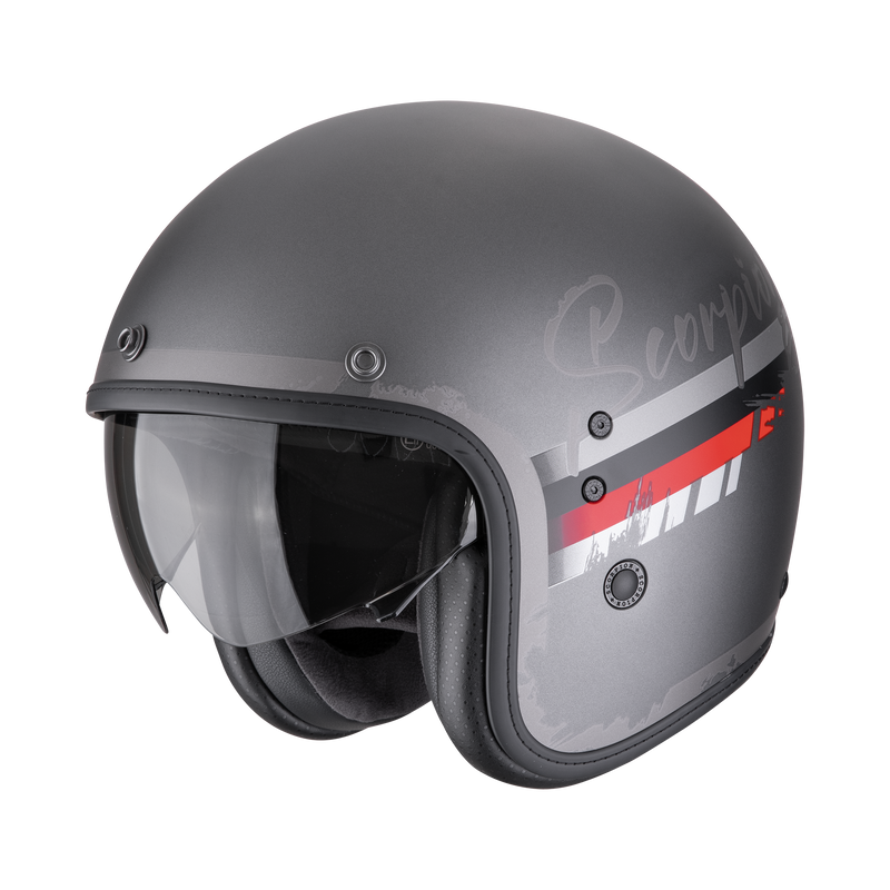 Casco SCORPION BELFAST EVO Adonis Matt Silver-Red