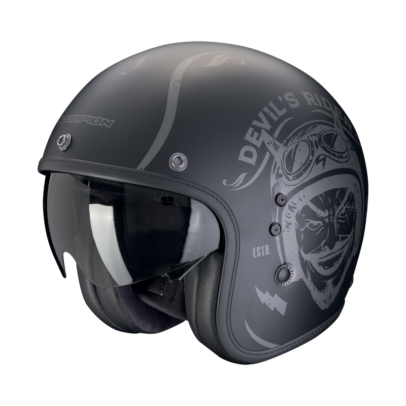 Casco SCORPION BELFAST EVO Romeo Matt Black-Silver