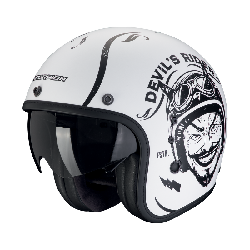 Casco SCORPION BELFAST EVO Romeo Matt White-Black