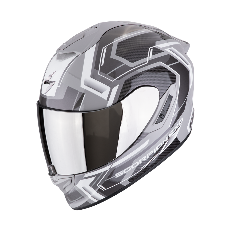 Casco SCORPION EXO-1400 EVO II Air Linart Grey-White