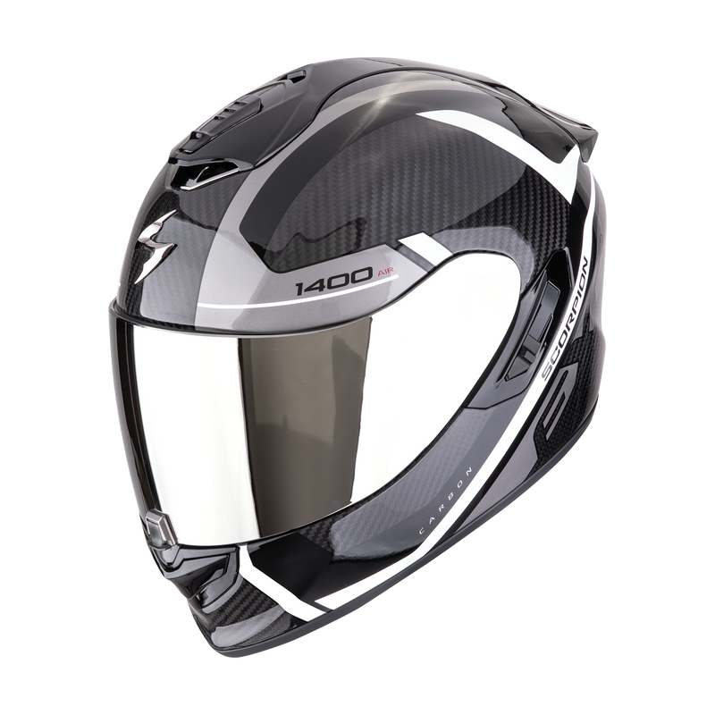 Casco SCORPION EXO-1400 EVO II Carbon Air Enko Black-Silver-White