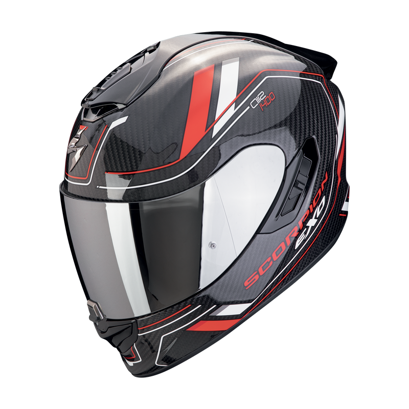 Casco SCORPION EXO-1400 EVO II Carbon Air Mirage Black-Red-White