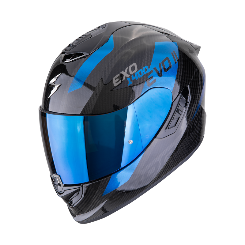 Casco SCORPION EXO-1400 EVO II Carbon Air Platted Black-Blue