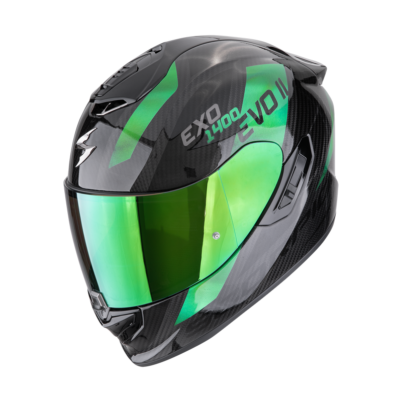 Casco SCORPION EXO-1400 EVO II Carbon Air Platted Black-Green