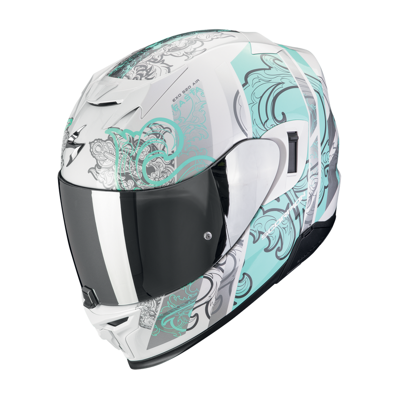 Casco SCORPION EXO-520 EVO Air Fasta White-Light Blue