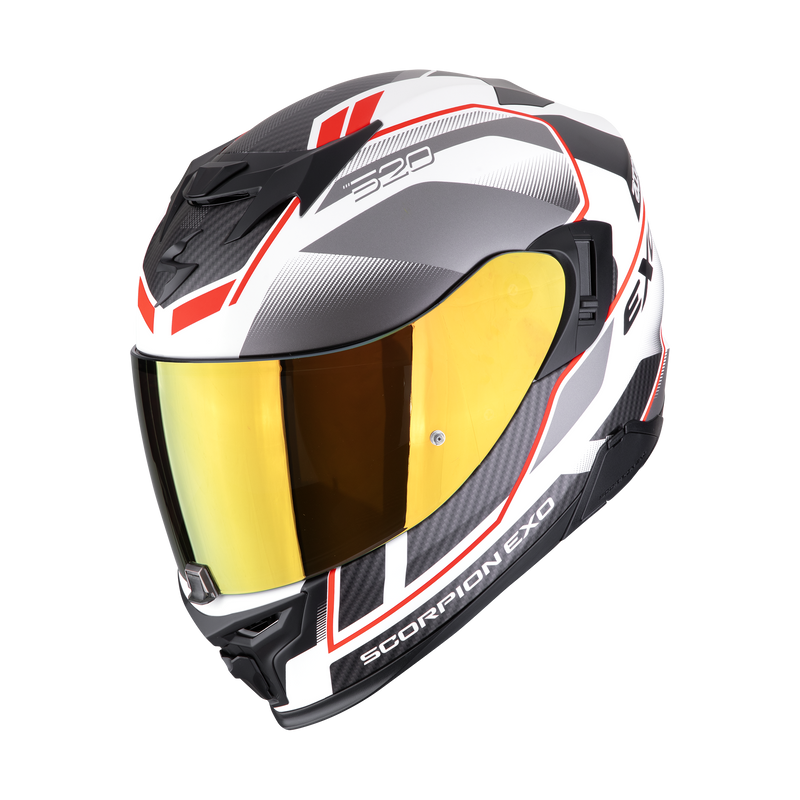 Casco SCORPION EXO-520 EVO Air Lena Matt White-Silver-Red