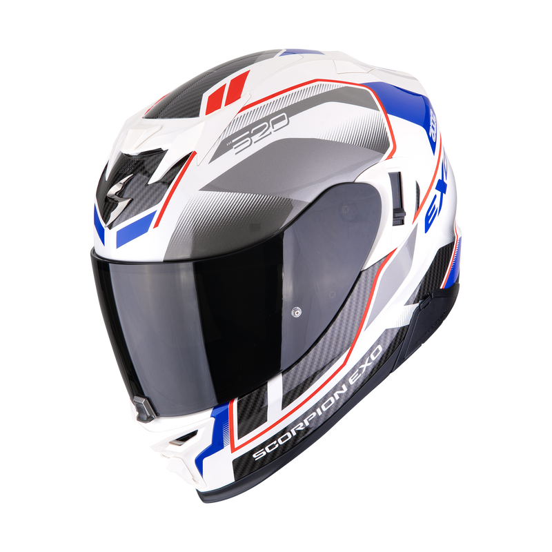 Casco SCORPION EXO-520 EVO Air Lena Pearl White-Blue