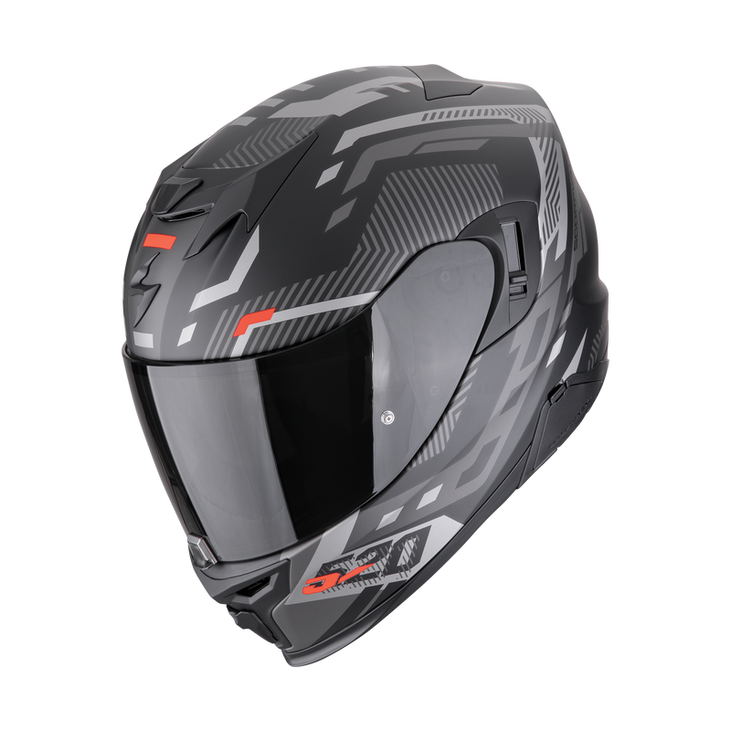 Casco SCORPION EXO-520 EVO Air Ranka Matt Black-Silver-Red