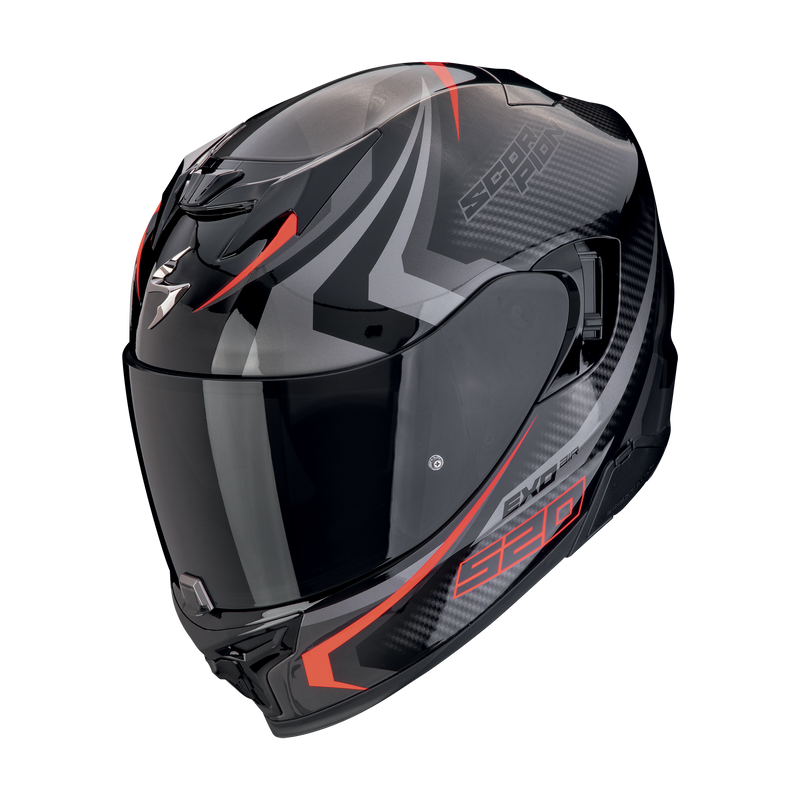 Casco SCORPION EXO-520 EVO Air Terra Black-Silver-Red