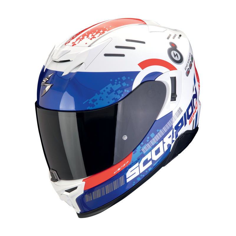 Casco SCORPION EXO-520 EVO Air Titan White-Blue-Red