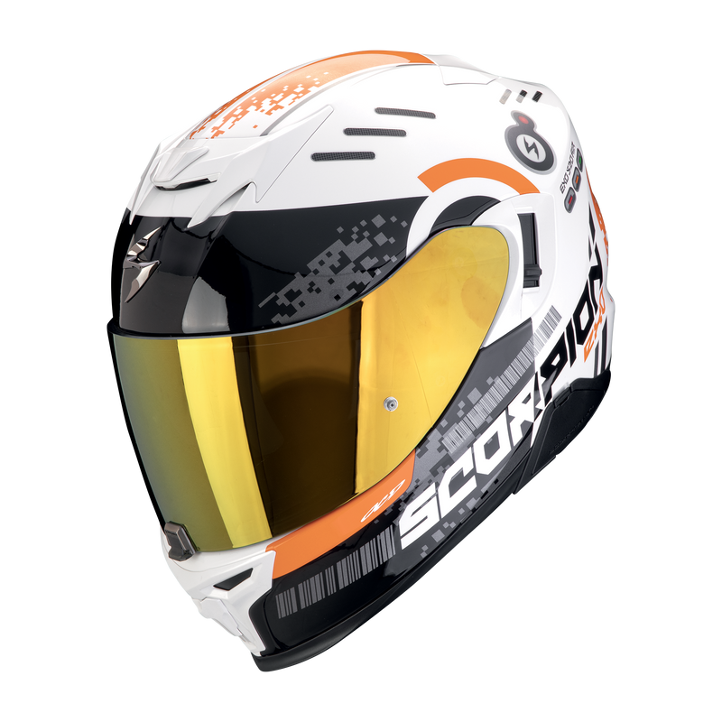 Casco SCORPION EXO-520 EVO Air Titan White-Orange