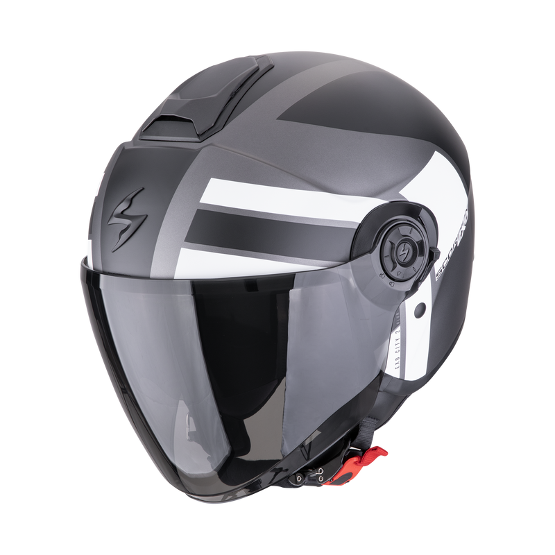 Casco SCORPION EXO-CITY II Blur Matt Silver-Black-White