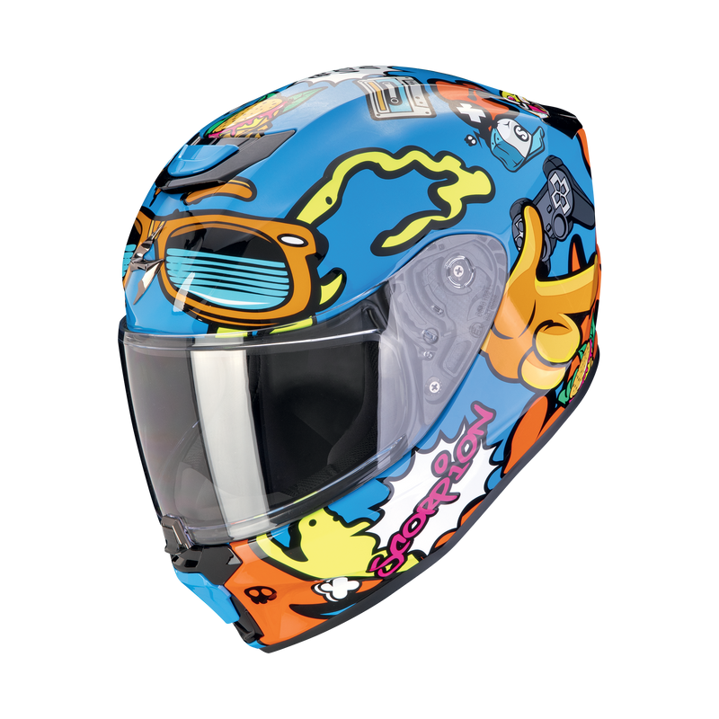 Casco SCORPION EXO-JNR Air Fun Blue-Orange