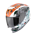 Casco SCORPION EXO-JNR Air THE4ELEMENTS White-Blue-Orange