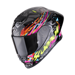 Casco SCORPION EXO-R1 EVO Air Savage Black-Blue-Pink