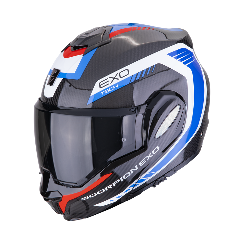 Casco SCORPION EXO-TECH EVO Carbon Cosy Black-Blue-Red