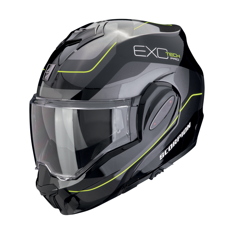 Casco SCORPION EXO-TECH EVO PRO Commuta Black-Silver-Yellow