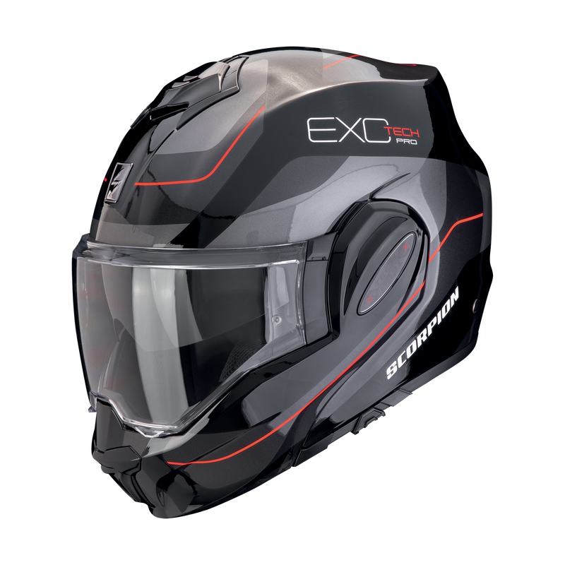 Casco SCORPION EXO-TECH EVO PRO Commuta Black-Silver-Red