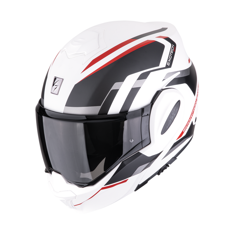 Casco SCORPION EXO-TECH EVO Furio Matt White-Black-Red