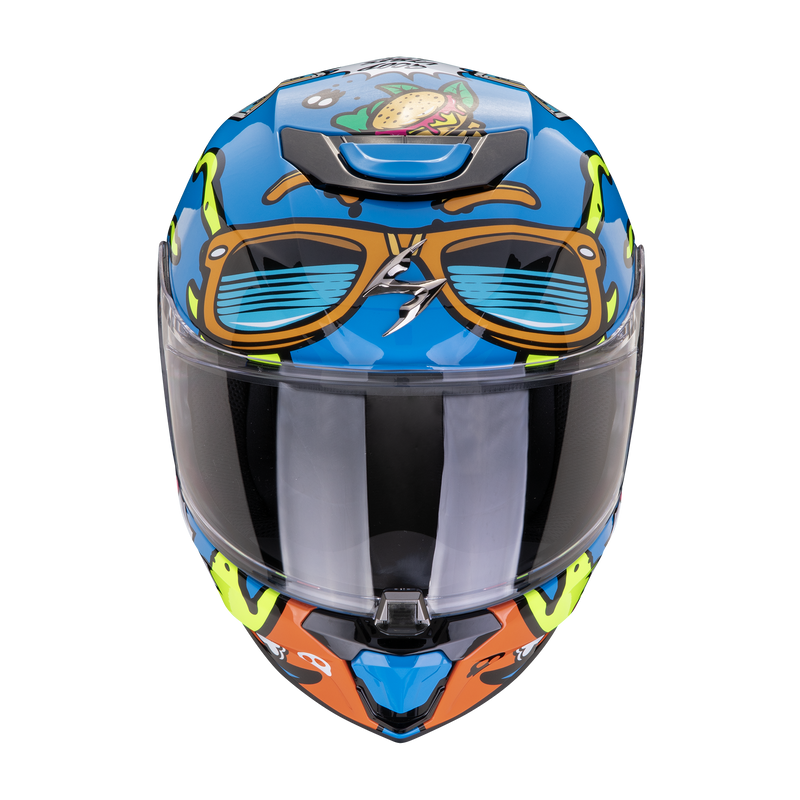 Casco SCORPION EXO-JNR Air Fun Blue-Orange