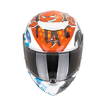 Casco SCORPION EXO-JNR Air THE4ELEMENTS White-Blue-Orange