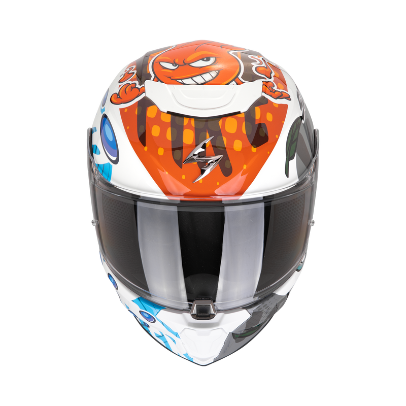 Casco SCORPION EXO-JNR Air THE4ELEMENTS White-Blue-Orange