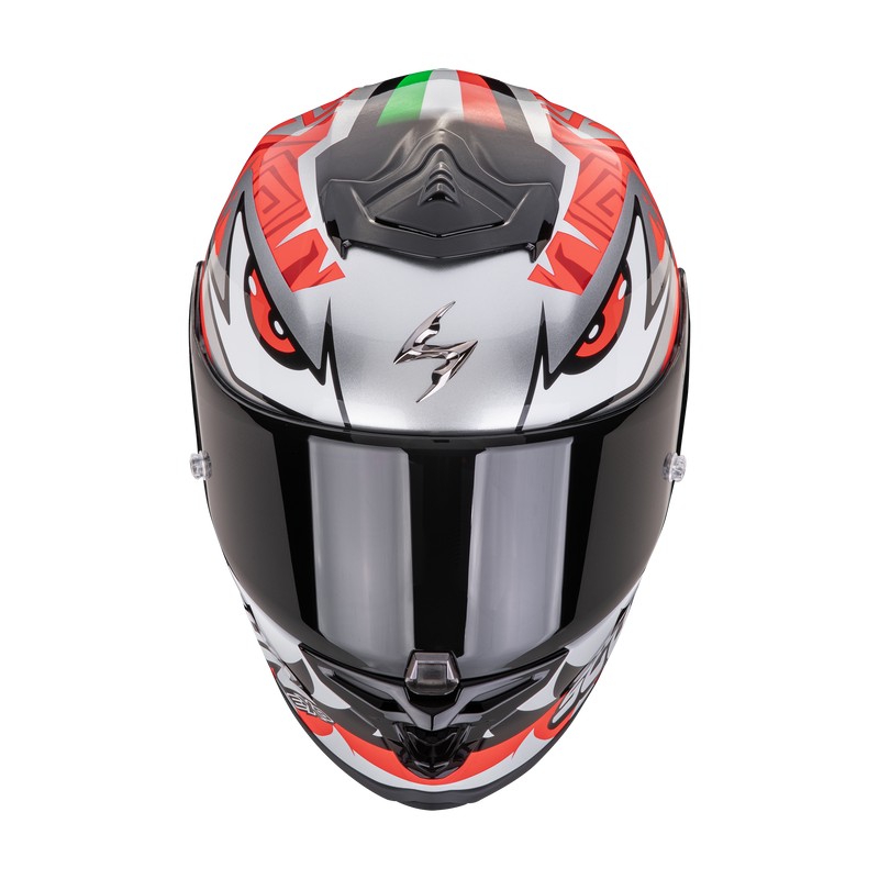 Casco SCORPION EXO-R1 EVO Air Zaccone Replica Silver-Black-Red