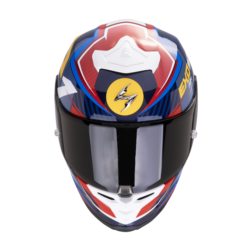 Casco SCORPION EXO-R1 EVO II Air Coup Black-Red-Yellow