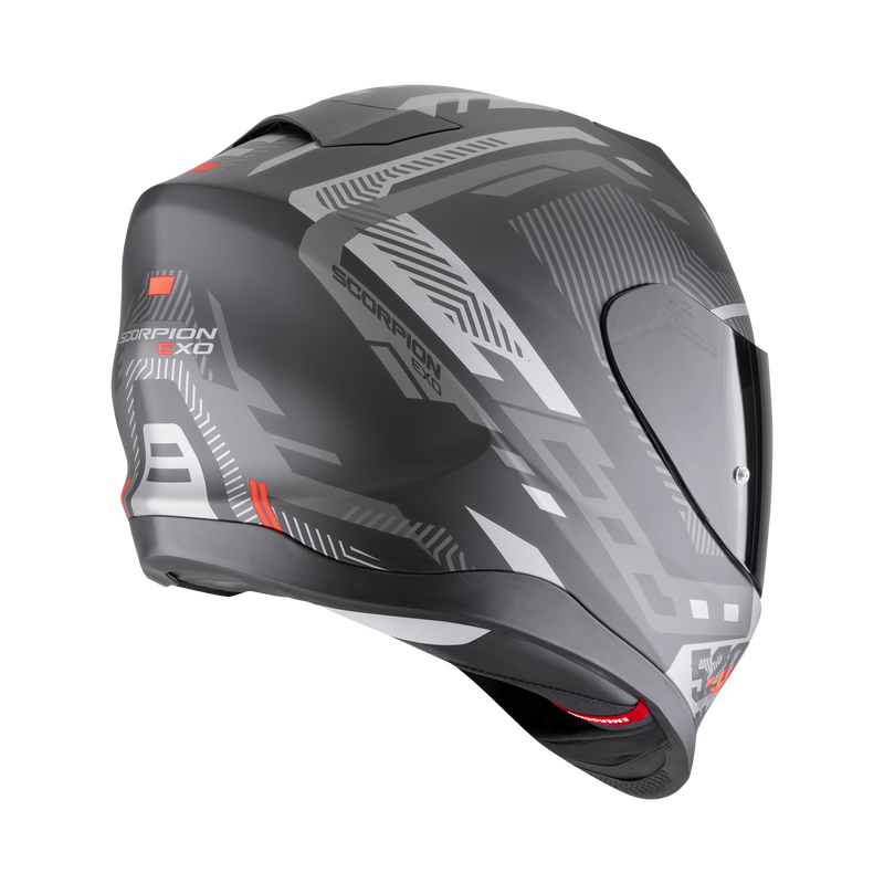 Casco SCORPION EXO-520 EVO Air Ranka Matt Black-Silver-Red