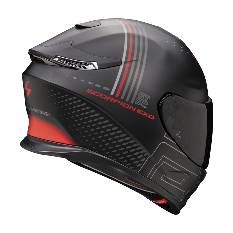 Casco SCORPION EXO-GT SP Air Techlane Matt Black-Grey-Red