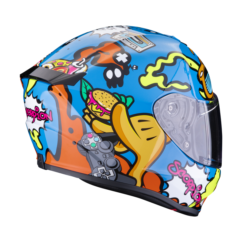 Casco SCORPION EXO-JNR Air Fun Blue-Orange