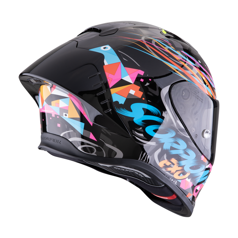 Casco SCORPION EXO-R1 EVO Air Savage Black-Blue-Pink