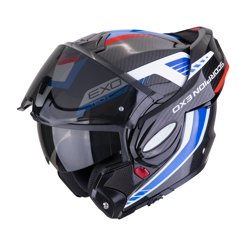 Casco SCORPION EXO-TECH EVO Carbon Cosy Black-Blue-Red